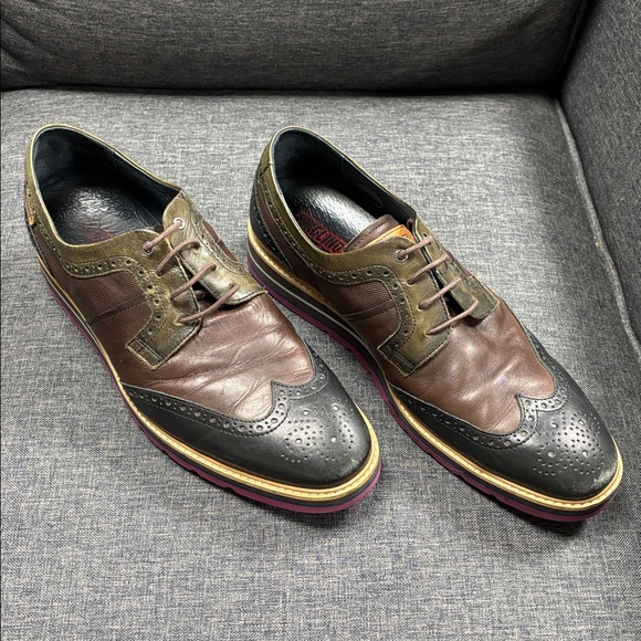 Pikolinos Men’s Size 10 (EU44) Durcal Leather Canvas Wingtip Oxford Brown/Black main image 11